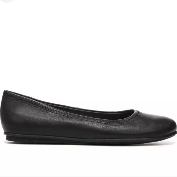 New Zodiac Sonia Womens Leather Round Toe Ballet Black Flats size 8 - Picture 2 of 6